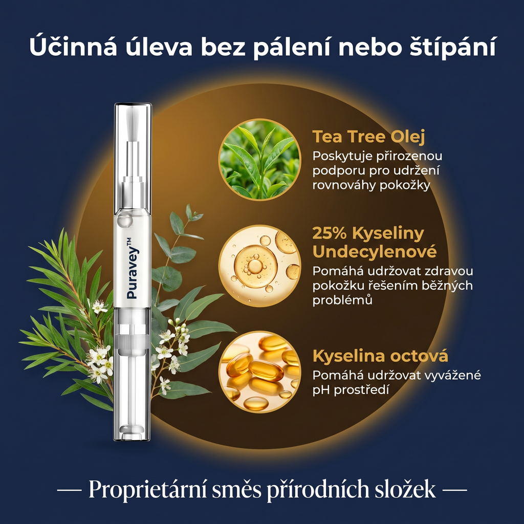 Puravey™ Antimykotické Pero — Zbavte se plísně nehtů jednou provždy (Bez bolesti. Bez zápachu. Bez skrývání.)