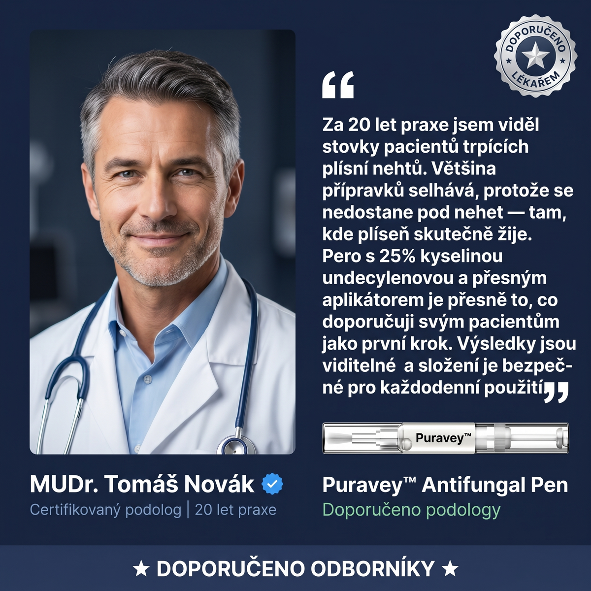 Puravey™ Antimykotické Pero — Zbavte se plísně nehtů jednou provždy (Bez bolesti. Bez zápachu. Bez skrývání.)